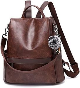 SYKT Backpack Purse for Women Retro Leather Rucksack School Anti-theft Waterproof Handbag Shoulder Bag for Ladies Lightweight Travel Girls Fashion Bags