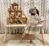 TinyMinyWorld Wooden Big Dollhouse Castle Large with Furniture playset Perfect Birthday Christmas Gift for Girls and boy (3 Story Castle Canadian Pine Export)