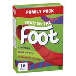 BETTY CROCKER FRUIT BY THE FOOT - FAMILY PACK SIZE - Strawberry and Berry Tie Dye Fruit Flavoured Snacks, Pack of 16 Rolls, 340 Grams Package of Fruit Flavoured Snacks