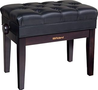 Banc de piano Roland finition Bois de rose avec assise plastique et compartiment pour partitions - RPB-500RW