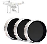 LENSKINS 3 Pack MRC ND4/CPL, ND8/CPL, ND16/CPL Filter for DJI Phantom 4 Pro/Advanced, AGC Optics, Weather-Sealed, Ultra Slim, Multi-Resistant Coated Filter with Lens Cloth