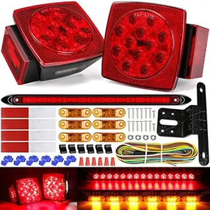 RONSTA Boat LED Trailer Lights Kit and Light Bar with Wiring Harness Combined Stop, Amber Trailer Marker Lights, Boat Trailer for Camper Truck Snowmobile