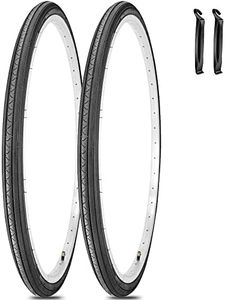 2 Pack 26X1 3/8 Road Bike Tires with Bike Tubes 26x1.3/8 32mm AV Schrader Valve (2 Tires)