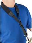 Protec Neoprene Saxophone Neck Strap with Metal Snap, 22-inch Lenght, Black