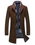 APTRO Men's Wool Trench Coat Winter Business Jacket Overcoat 911 Camel M