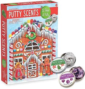MindWare Countdown Calendar: 12 Days of Scented Putty - Holiday/Advent Calendar for Families - 12 Tins for Boys & Girls, Teens & Adults - Never Dries Out