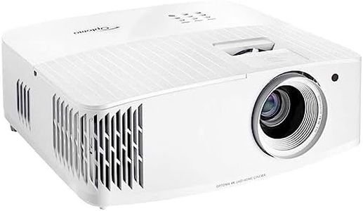 Optoma UHD38x Bright, True 4K UHD Gaming Projector | 4000 Lumens | 4.2ms Response Time at 1080p with Enhanced Gaming Mode | Lowest Input Lag on 4K Projector | 240Hz Refresh Rate | HDR10 & HLG, White