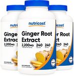 Nutricost Ginger Root Extract 550mg, 240 Capsules (3 Bottles)