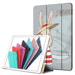 DuraSafe Cases for iPad PRO 10.5 Air 3 [ PRO 10.5 Inch Air 3rd Gen ] A1701 A1709 A1852 A2152 A2123 A2153 A2154 Trifold Printed Hard Smart PC Transparent Back Cover - Bunny Hat