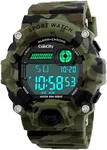 Boys Camouflage LED Sport Watch,Waterproof Digital Electronic Casual Military Wrist Kids Sports Watch with Silicone Band Luminous Alarm Stopwatch Watches