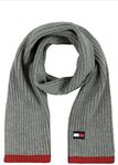 Tommy Hilfiger Men's Knit Scarf, Heather Grey, One Size