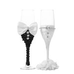 LUNLUN HOME Wedding Champagne Glasses Bride and Groom Champagne Flutes