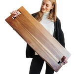 Extra Large charcuterie Board 36 inch Babilonia Premium Extralarge Serving Tray Acacia - Long Charcuterie Board