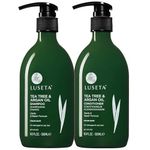 LUSETA Tea Tree & Argan Oil Shampoo and Conditioner Sets for Oily Hair, Clarifying and Anti-Dandruff, 2x 500 ml