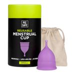 Pee Safe Reusable Menstrual Cup for Women - Small Size with Pouch|Ultra Soft, Odour and Rash Free|100% Medical Grade Silicone |No Leakage | Protection for Up to 8-10 Hours | US FDA Registered,Pack of 1