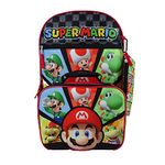 Super Mario Bros Characters 4 Piece 16" Backpack Set