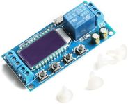 JESSINIE 1-Channel Timer Delay Relay XY-LJ02 Cycle Trigger Delay Timer Switch Circuit Electronic Relay Module with LCD Display, 12V Timer Relay Delay Controller Module Support Micro USB 5V Input