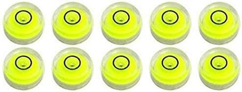 10 Pack Bubble Spirit Level Degree Mark, 10x6mm Circular Bullseye Level Measuring Instruments Spirit Level, Use for Tripod, Phonograph, Turntable (10x6mm)