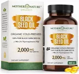 Mother Nature - Organic Black Seed Oil Capsules, 3 Month Supply, Cold Pressed, High TQ, 100% Turkish, Black Cumin Nigella Sativa Oil for Immune Support, Joint, Digestive Health,1000mg Capsule, 180ct