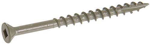 The Hillman Group 48269 10 X 3-1/2-Inch Flat Head Square Drive Deck Screw, Green, 200-Pack