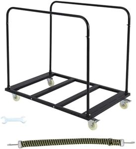 Folding Table Cart, 1500 LBS Heavy Duty Table Trolley with 5" Swivel Wheels, Black Desk Trolley 10 Table Capacity for Garage/Home/Warehouse,/Party Event/Hotel Furniture