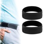 suction 2 PCS Velcro Belt, Velcro Belts for Men, Mens Belts Elasticated, No Buckle Elastic Belt, Adjustable Invisible Side Belts, Stylish Look Waist Belt Decor, for Walking, Work, Home, Traveling