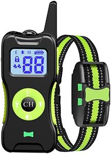 Collar de Adiestramiento para Perros, IP67 Collar Recargable a Prueba de Agua para Perros Pequeños Medianos Grandes, 3 Modos de Entrenamiento y Rango Remoto de 500 Metros