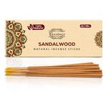 raajsee Sandalwood Incense Sticks 100 Gram Pack-100% Pure Natural Hand Rolled Free From Chemicals, Organic Insensé sticks Non Toxic- Perfect For Church, Aroma therapy, Meditation, scented Joss stick