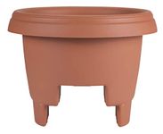 Fiskars Pottery Rail Planter Flower Pot, Tan, 12 Inch