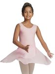 IKAANYA Girls Ballet Combo - Tank Leotard or Bodysuit and Wrap Around Skirt - Ideal for Ballet, Dance, Gymnastics, and Performance (Ages 3-15) (BP, 8-9 Years)