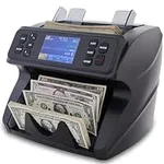 DETECK Spark Money Counter Machine Mixed Denomination, Multi Currency DT600 Bank Grade Bill Counter Machine, Serial Nb, 2CIS/UV/MG Counterfeit Detection, Cash Counter, Value Counting & Print