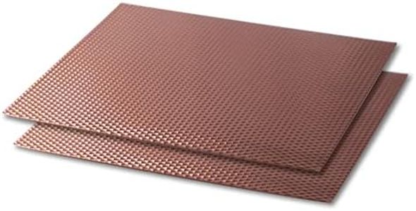 Metal, Heat Resistant, Non-Slip, Counter/Table Protector Mat, Extra Large - 17" x 20" - 2 Pack, Copper Color