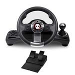 Numskull Next-Gen Pro Racing Wheel with Pedals and Shifter - Compatible with Xbox Series X|S, Xbox One, PS4, Nintendo Switch and PC - Realistic Steering Wheel Controller Accessory