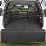 KYG Dog Cargo Liner SUV with Bumper Flap Protector, Waterproof Pet Trunk Cover Oversized 135x230cm Nonslip Cargo Cover Large Pocket, Universal Fit