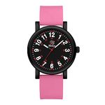 Blekon Original Nurse Watch for Medical Professionals and Students – Various Scrub Colors, Easy Read Dial, Military Time with Second Hand, Silicone Band, 3 ATM Water Resistant, BLACK/PINK, Medium,