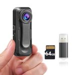 BOBLOV W1 1080P 64GB Body Worn Camera, Small Video Camera, Wearable Camera with Loop Recording, Lecture, Easy Use for Traveling, and Outdoors Activities