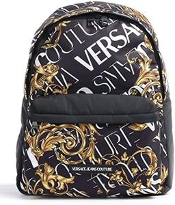 VERSACE JEANS Versace Jeansuomo Borsa Zaino Cordura Printed Logo Couture Macro 73Ya4Bc2Zs415 Nero black 899