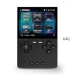 TRIMUI Brick Handheld Game Console, Mini Game Player Compatible with 3.2 inch IPS High-Definition Screen, Portable Video Game Console (Black 64G)