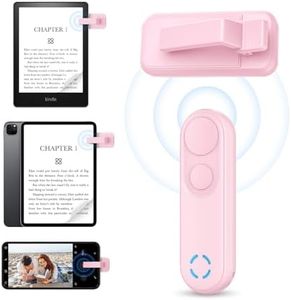 Remote Control Page Turner for Kindle Paperwhite Scribe Oasis Ipad Reading Kobo Surface Comics, Camera Video Recording Remote Triggers, Page Turner Reading Novels Accessories (Pink)