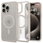 Spigen Case for iPhone 15 Pro Max Case, Ultra Hybrid MagFit [Anti-Yellowing] Designed for Apple iPhone 15 Pro Max - Frost Natural Titanium