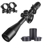 SPINA OPTICS 6-24x50 FFP First Focal Plane Riflescopes with Mil-dot Reticle and Parallax Adjustment, Sunshade Included, Waterproof, Fogproof Black Rifle Scope, 30mm Tube (with 20mm mounts)