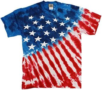 Liquid Blue USA Tie Dye Part American Flag T-Shirt White 2XL