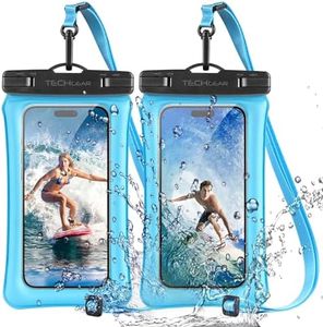 TECHGEAR Waterproof Phone Pouch, [2 Pack] IPX8 Floating Waterproof Phone Case for Swimming, Waterproof Phone Bag with Lanyard for iPhone 15 14 13 12 Samsung Galaxy S24 S23 S22+ S21 Ultra Up to 7" Mobi