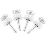 Unlorspy 4 Pack Baby Gate Threaded Spindle Rod M10 (10mm) Baby Gate Screw Replacement Hardware Parts Kit for Pressure Mounted Baby & Pet Safety Gates & Stair Gates (10mm, White)