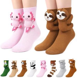 Asaint Animal Socks,Striking Sloth Hug Animal Socks for Women Kids,Fun & Adorable Christmas Gift, Cozy Fall & Winter (sloth rabbit)