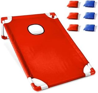Morelian Portable Cornhole Set with 1 Cornhole Game Board and 6 Bean Bags for Yard Toss Game