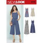 New Look Sewing Pattern 6446A Misses' Jumpsuits and Dresses, White