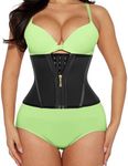 LUXURY-VITA Short Torso Waist Trainer for Women 9-inch Workout Fajas Colombianas Waist Cincher Body Shaper Corset Girdle