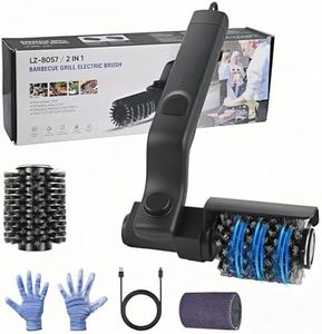 Electric Grill Brush - Rechargeable Grill Cleaner for Outdoor Grill with 3-Speed Power Motor & Stainless Steel Head - 180°Adjustable, Automatic Grill Cleaning Brush for Gas/BBQ Grates & Griddles