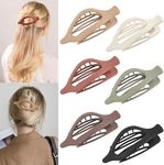 6 Packs Flat Hair Clips, Curved Cla